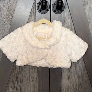 Gymboree White Faux Fur Jacket